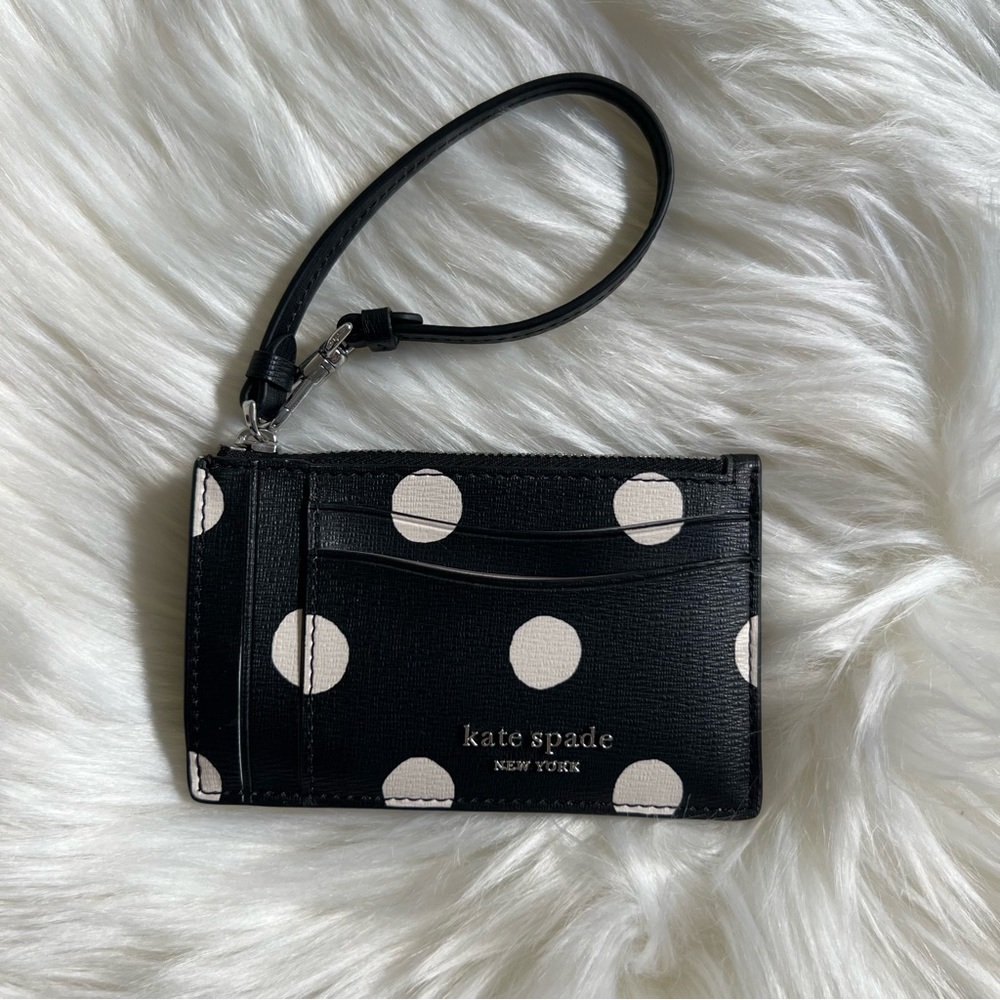 Kate Spade Polka Dot Morgan Zip Wristlet Cardholder